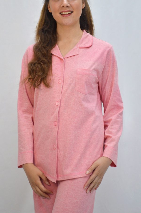 pijama modelo camiseiro rosa